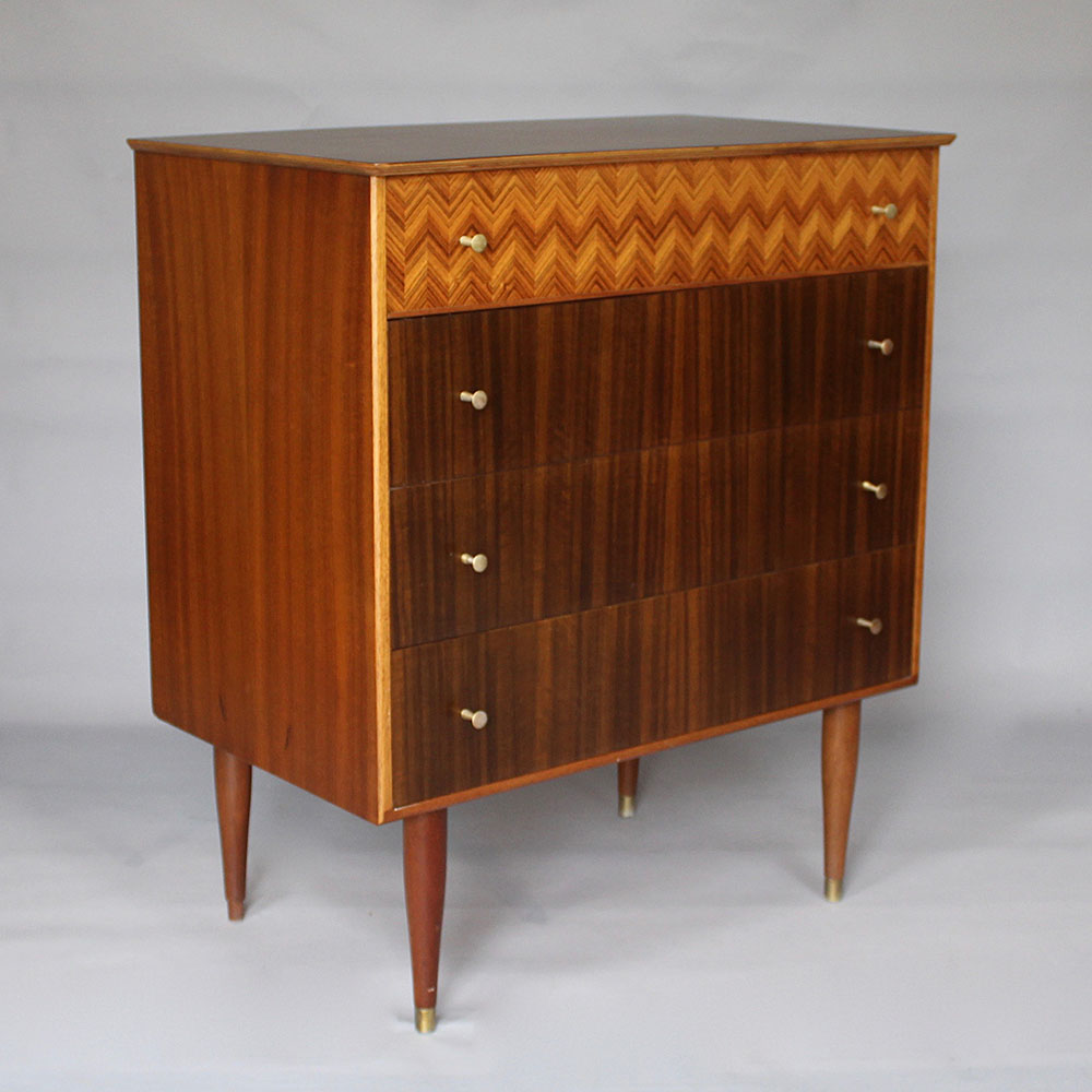 A 1959’s walnut Uniflex chest of drawers designed by Peter Hayward. - Image 3