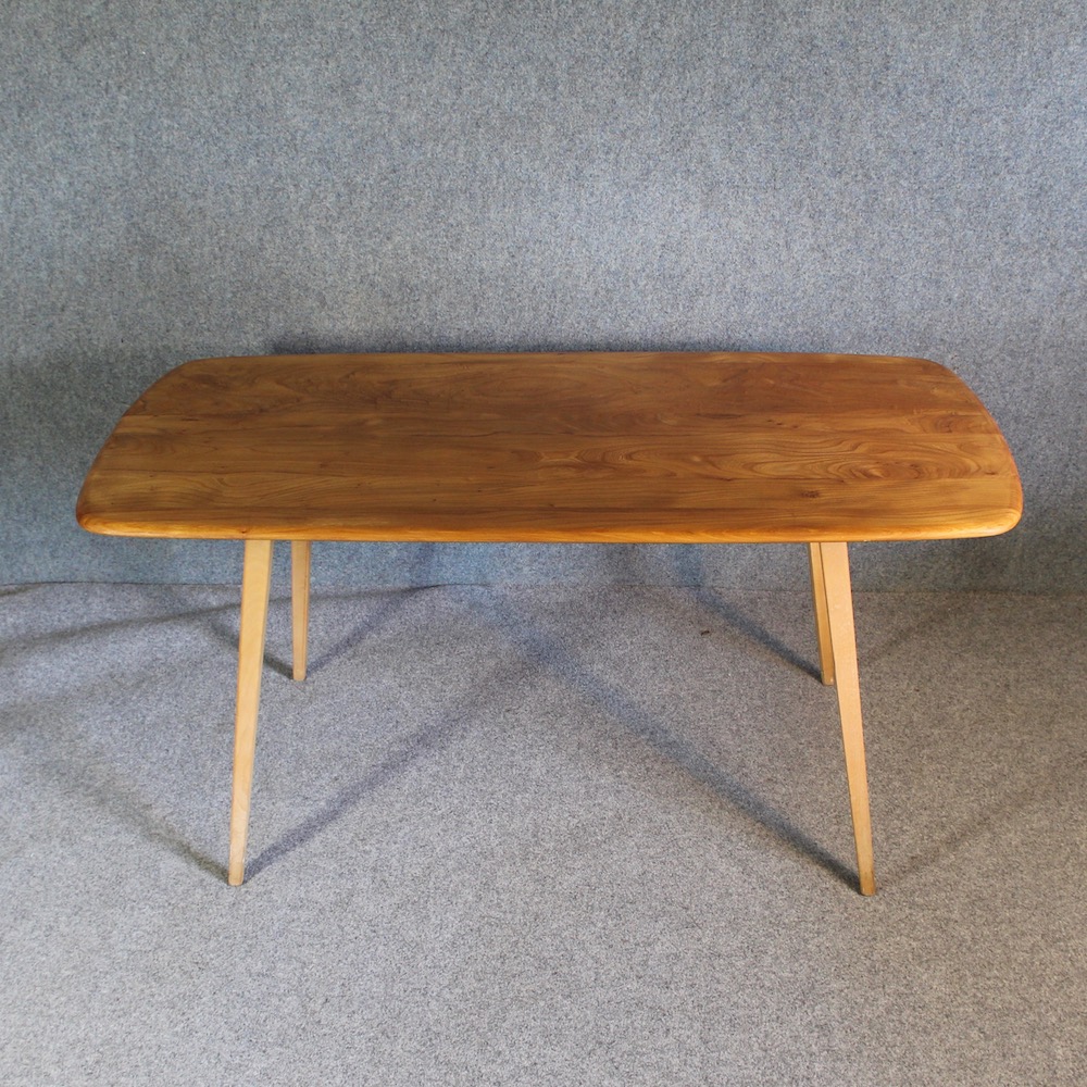 A 1950's Ercol rectangular Dining table and chairs - Image 13