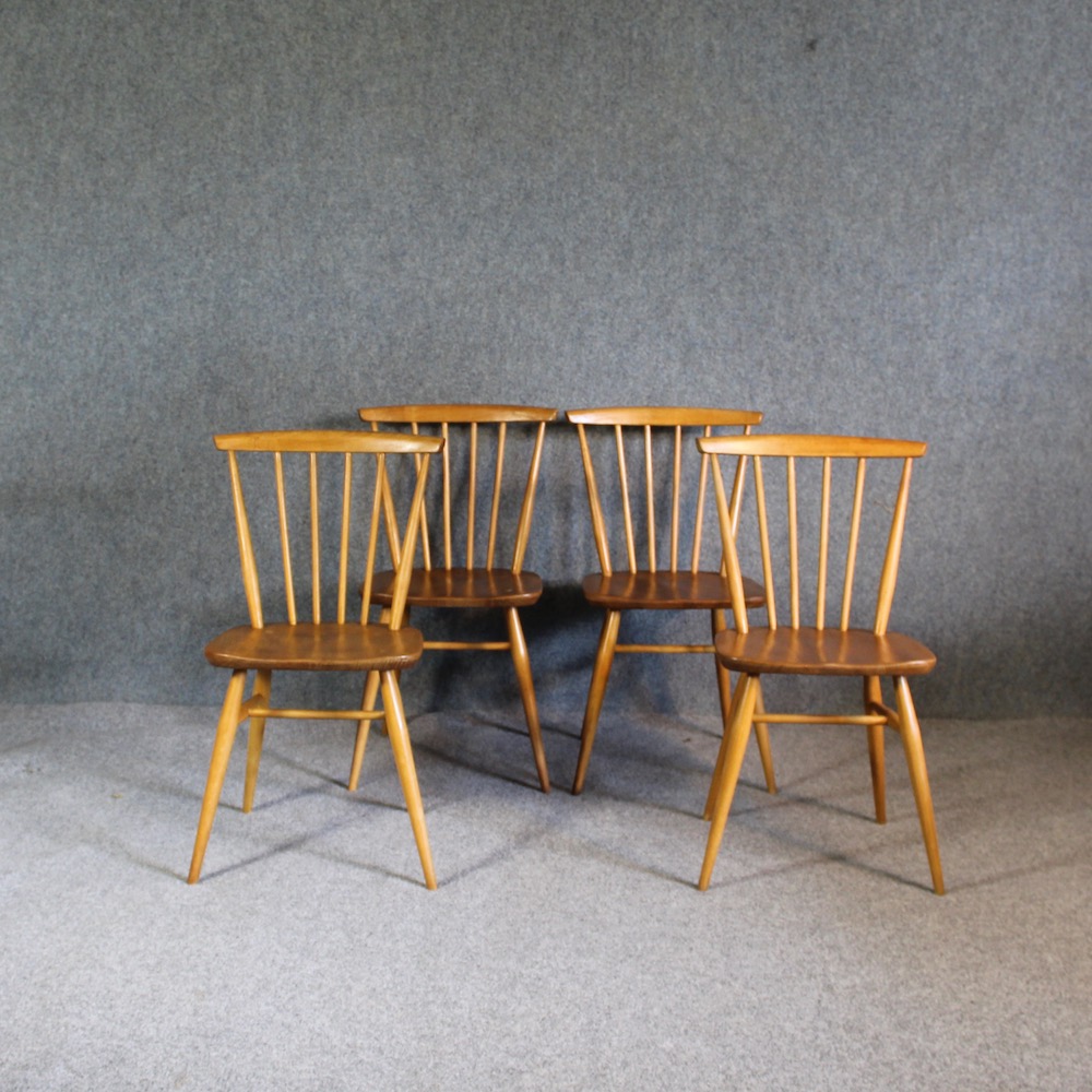 A 1950's Ercol rectangular Dining table and chairs - Image 4