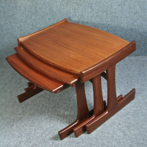 Nest of vintage 1960’s teak GPlan coffee tables.