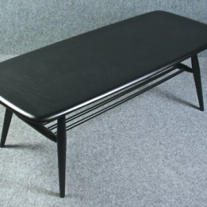 Mid-century Ercol coffee table in satin black