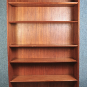 Mid 20th century tall teak bookshelves