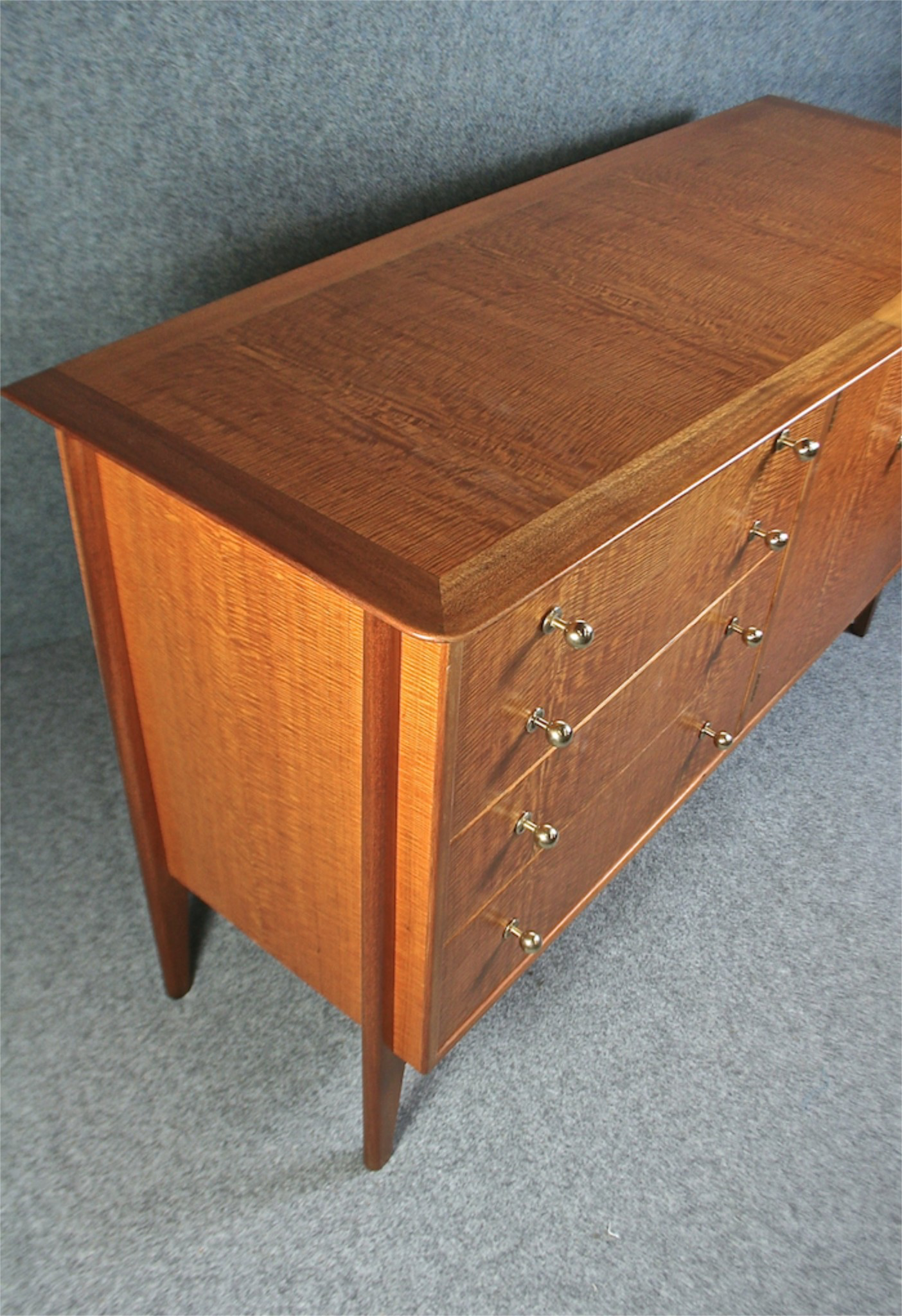 A 1950’s ‘Carousel’ sideboard by Gimson and Slater in beautiful flame-wood - Image 2
