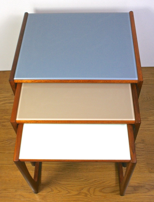 A nest of up-cycled G-Plan quadrille tables - Image 4