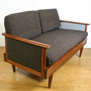 A 1950s British two seater sofa