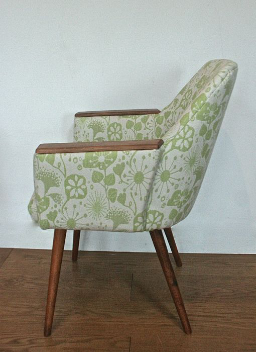 A mid-century occasional chair in ‘Pixie Hollow’ by Abbotsford Mill (reserved) - Image 5