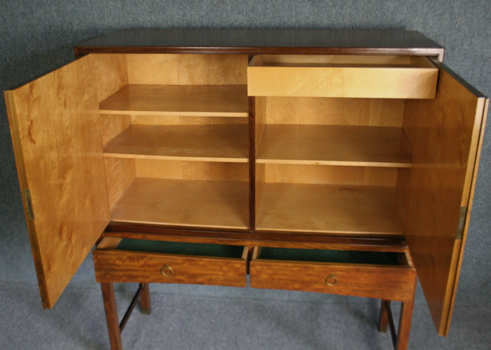 A tall 1950s walnut cabinet - Image 2