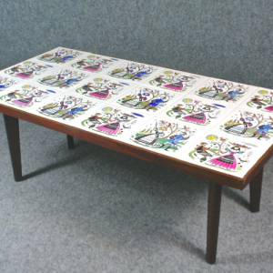 A 1950s Rare Dorincourt tiled Scandi style coffee table