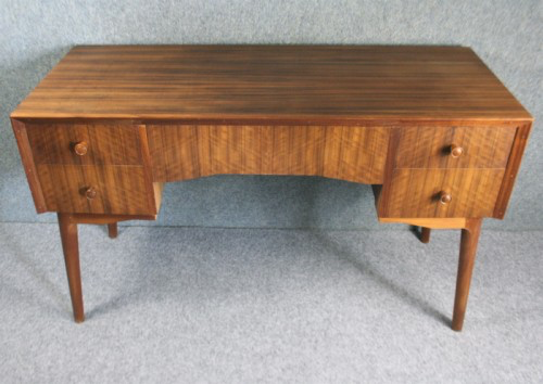 A 1950’s teak and zebra wood desk - Image 2