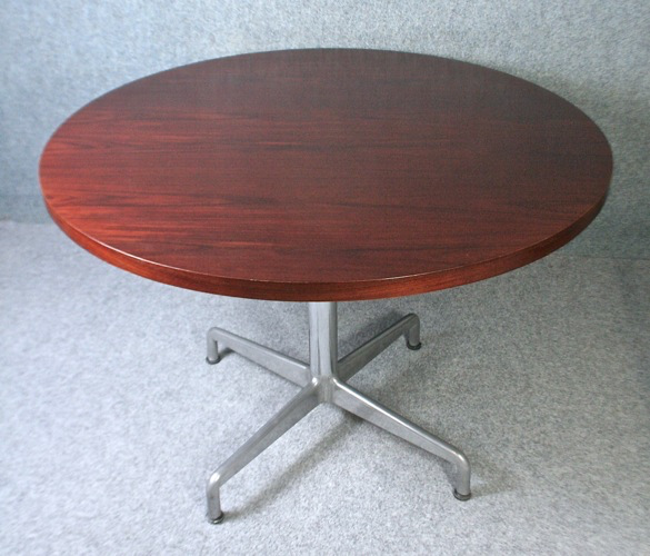 A 1970’s circular rosewood and chrome dining table - Image 2