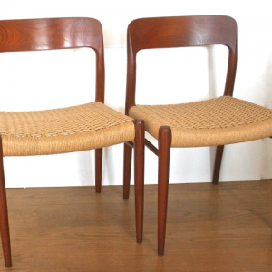 A pair of Moller 75 chairs