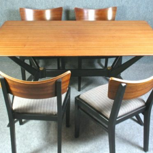 Vintage 1960’s G Plan dining table model 341 and 4 chairs.