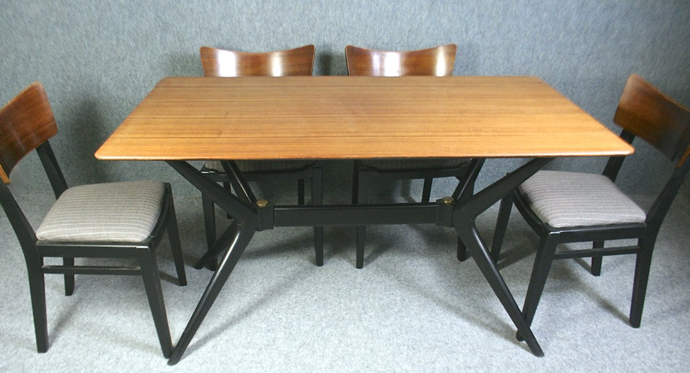 Vintage 1960’s G Plan dining table model 341 and 4 chairs. - Image 7