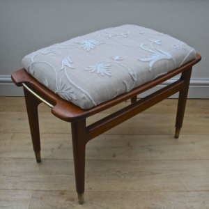 A 1950’s Greaves and Thomas teak dressing table stool