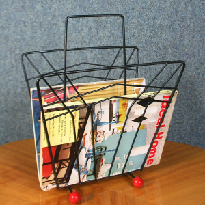 1950s wirework magazine rack