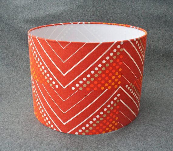 Handmade lampshade using vintage 1960's 'Montane' fabric by Evelyn Redgrave for Heals