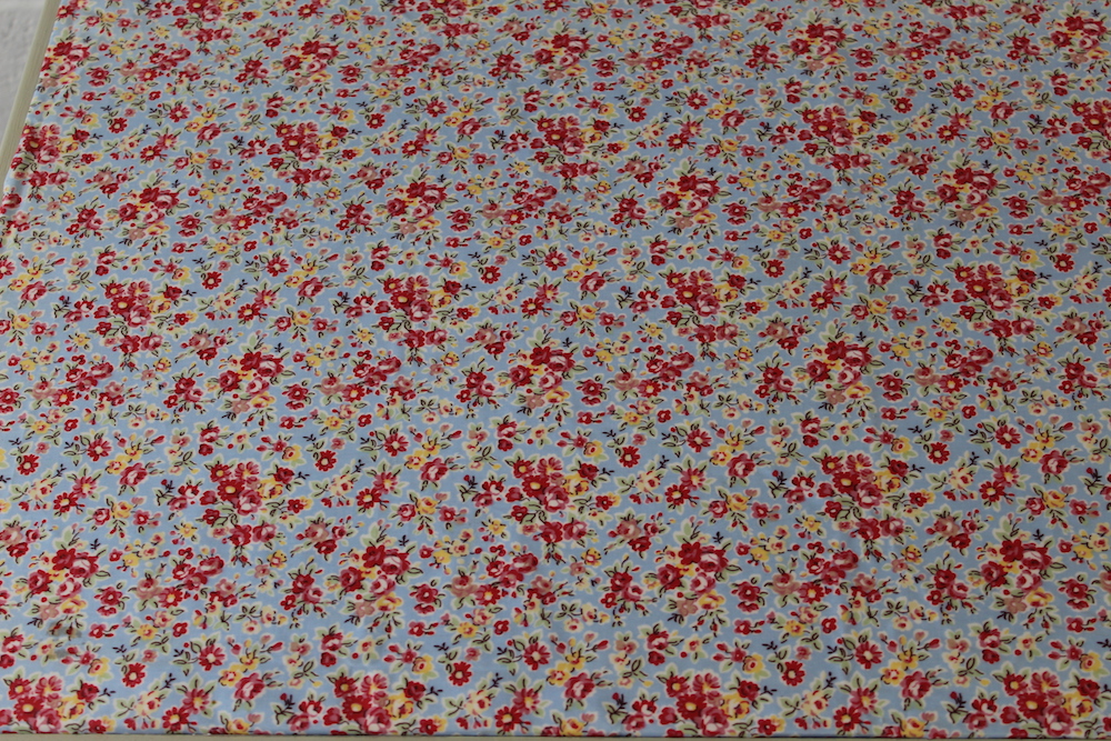 An up-cycled folding occasional table covered in Cath Kidston style oilcloth - Image 6