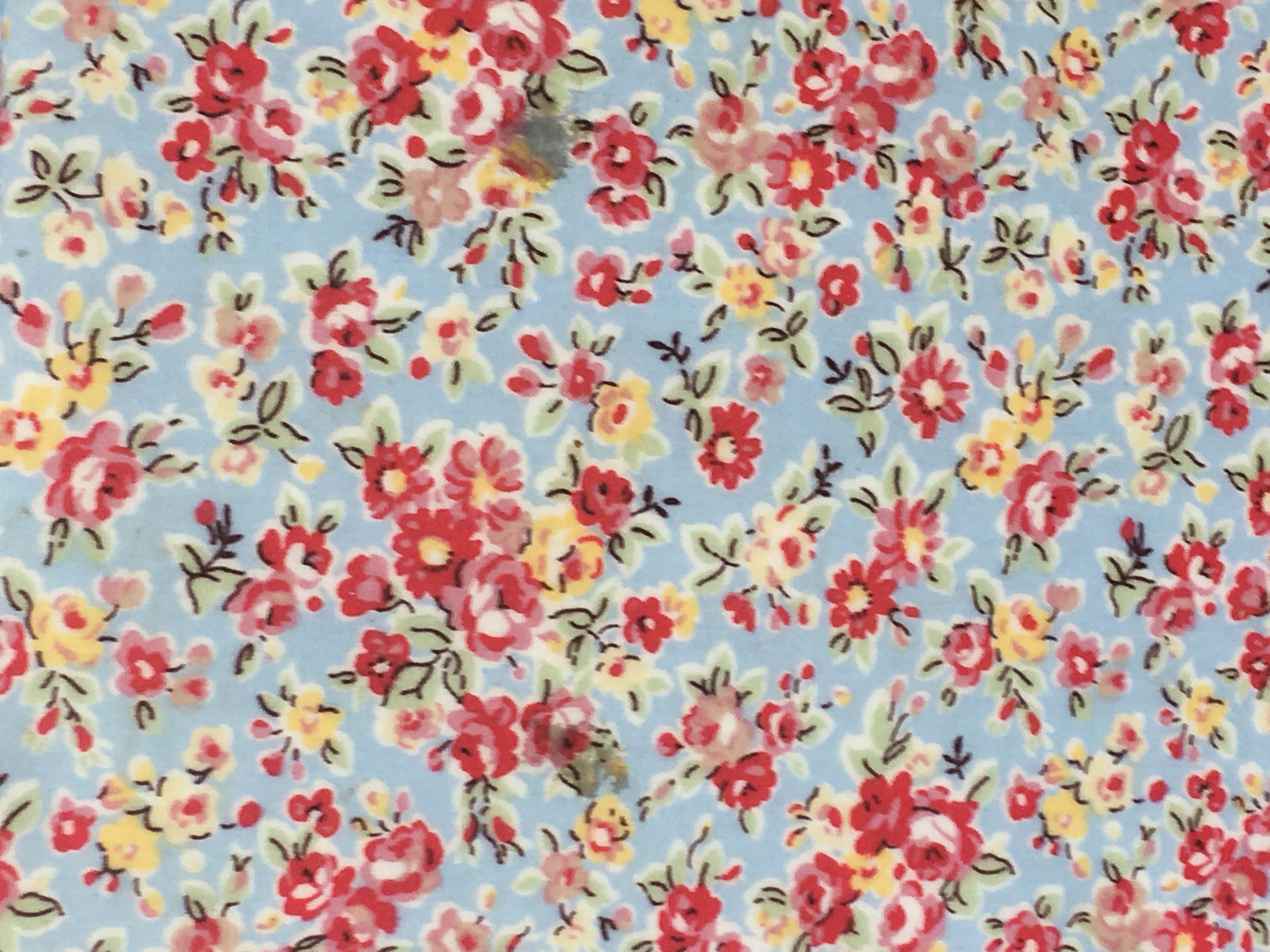 An up-cycled folding occasional table covered in Cath Kidston style oilcloth - Image 3