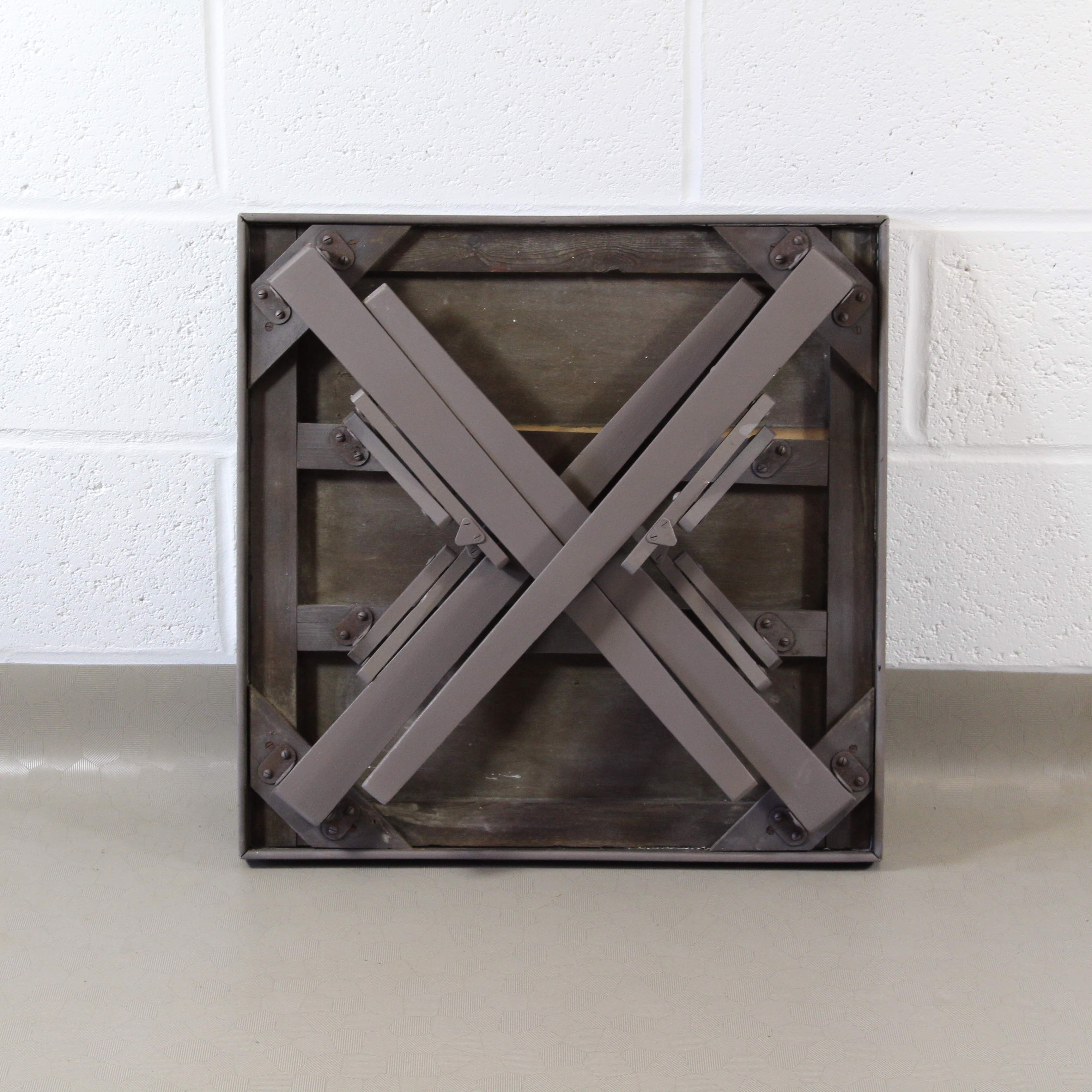 An up-cycled folding occasional table covered in Voyage Nocturnal in seathistle. - Image 3