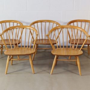Five 1950's Ercol Windsor Fireside Ercol armchairs