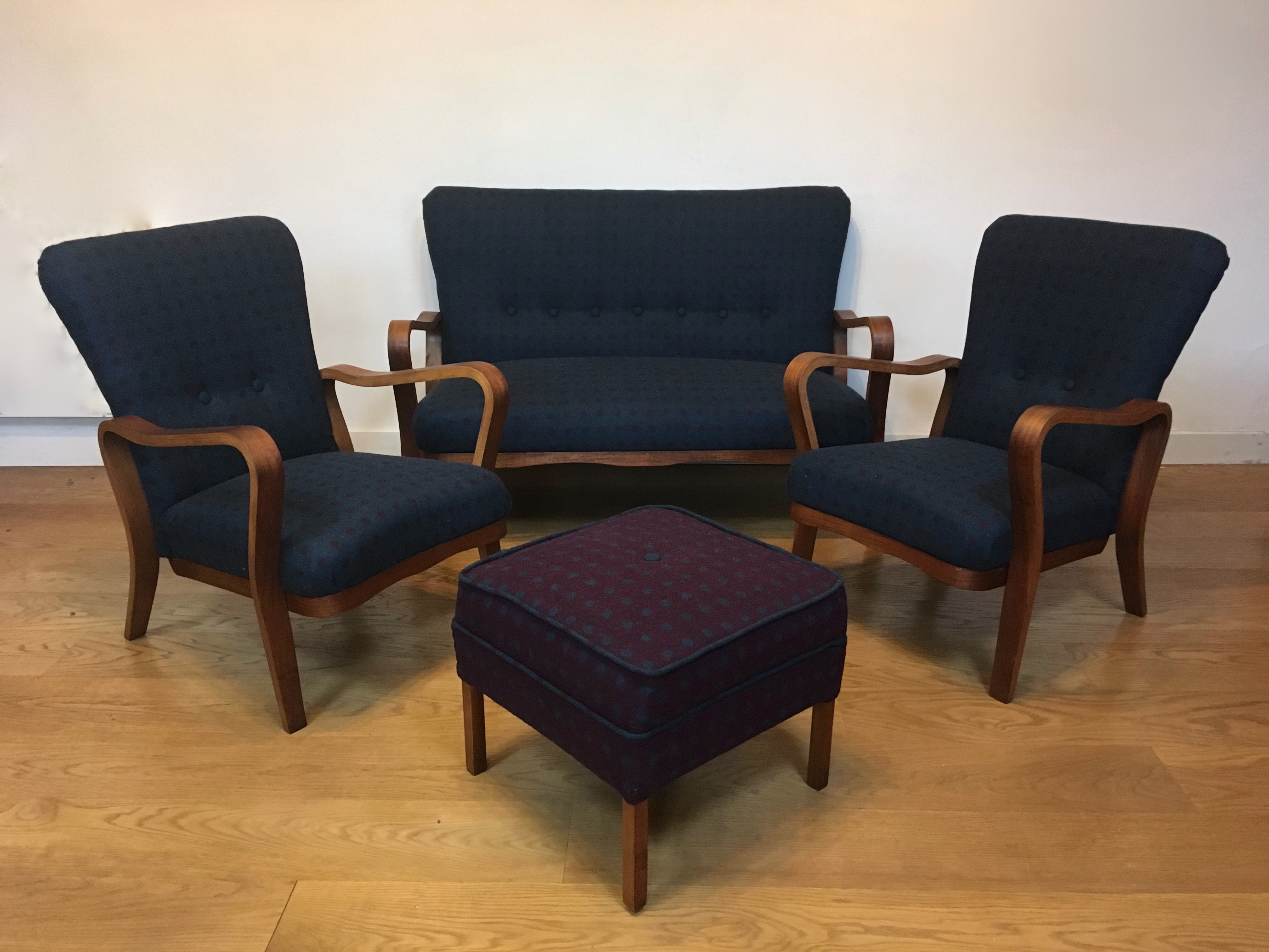 A Vary rare mid century Eric Lyons/ G A Jenkins Tecta range sofa and chairs for Packet Furniture Ltd