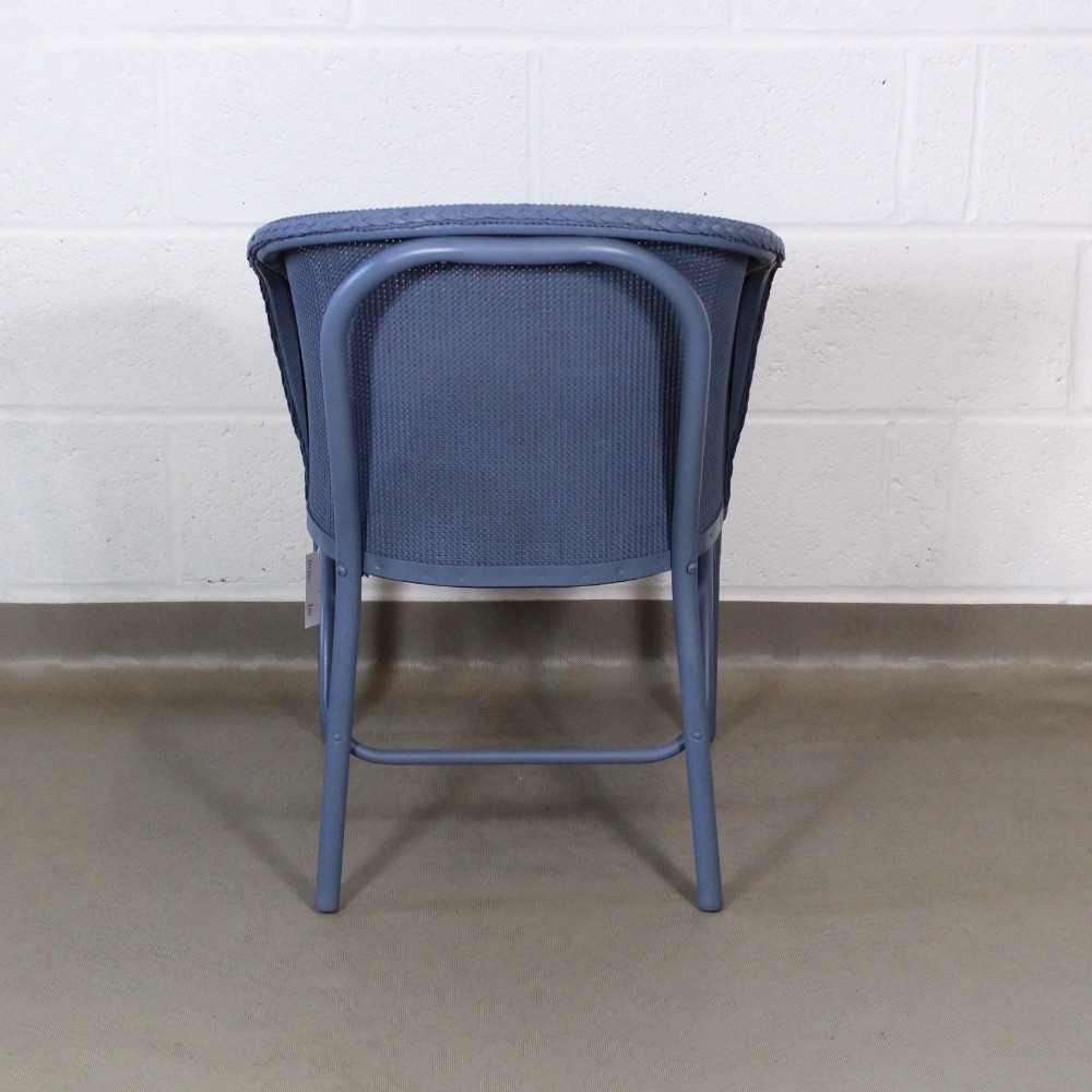A 1960's Lloyd loom up-cycled chair in grey/blue. - Image 3