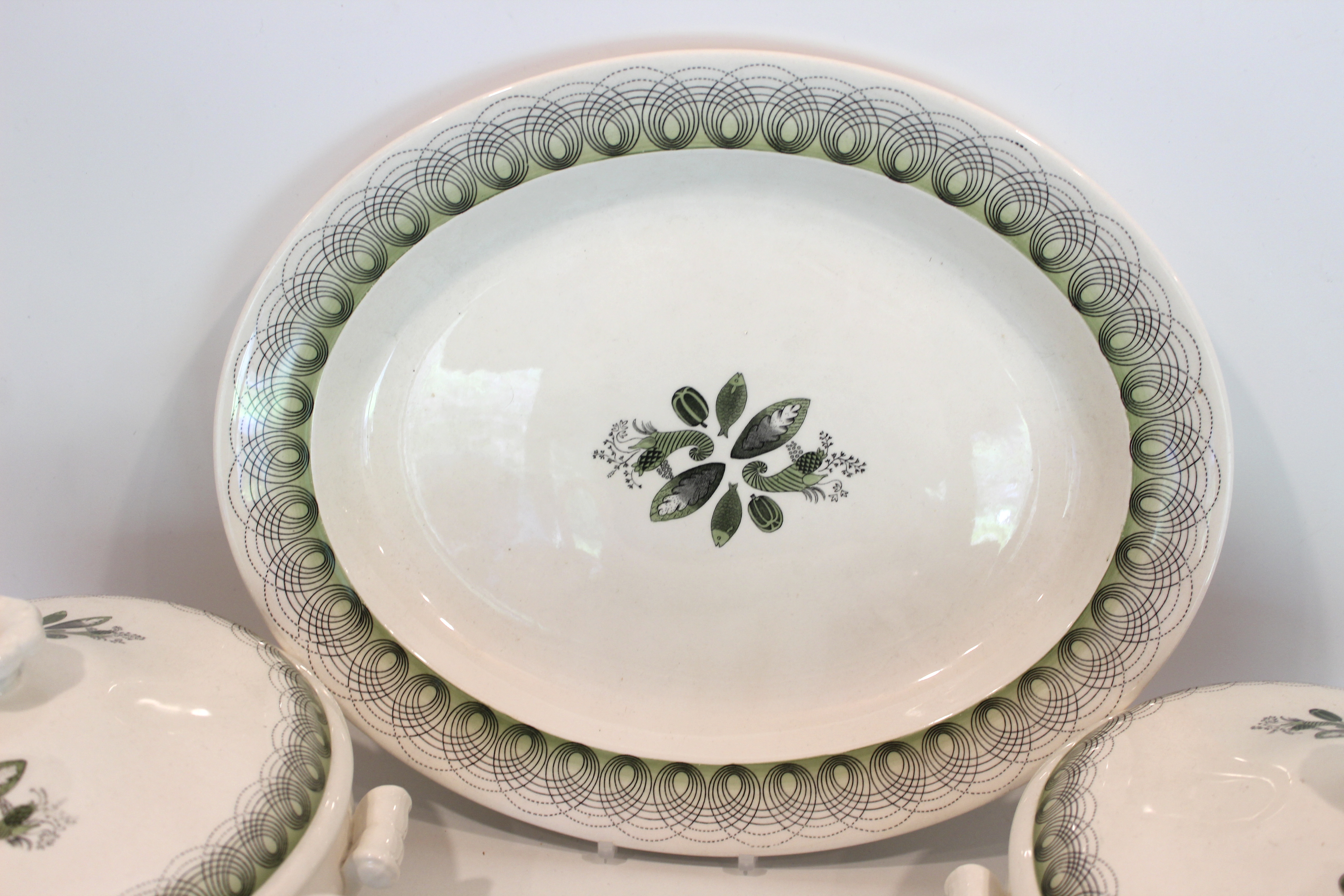 A lovely rare Eric Ravilious Persephone (Harvest festival) Wedgwood dinner service marked TL155B. - Image 2