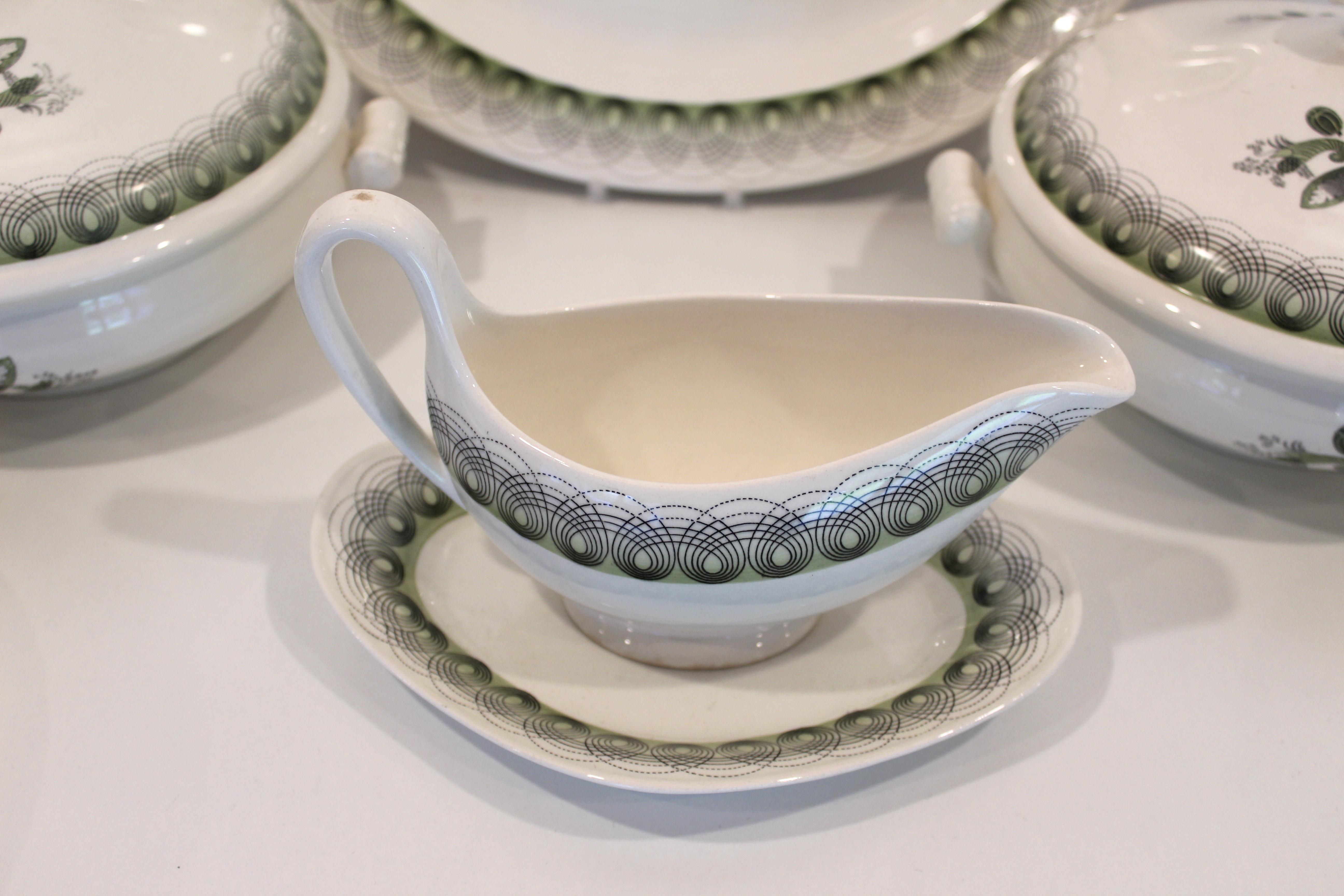 A lovely rare Eric Ravilious Persephone (Harvest festival) Wedgwood dinner service marked TL155B. - Image 9