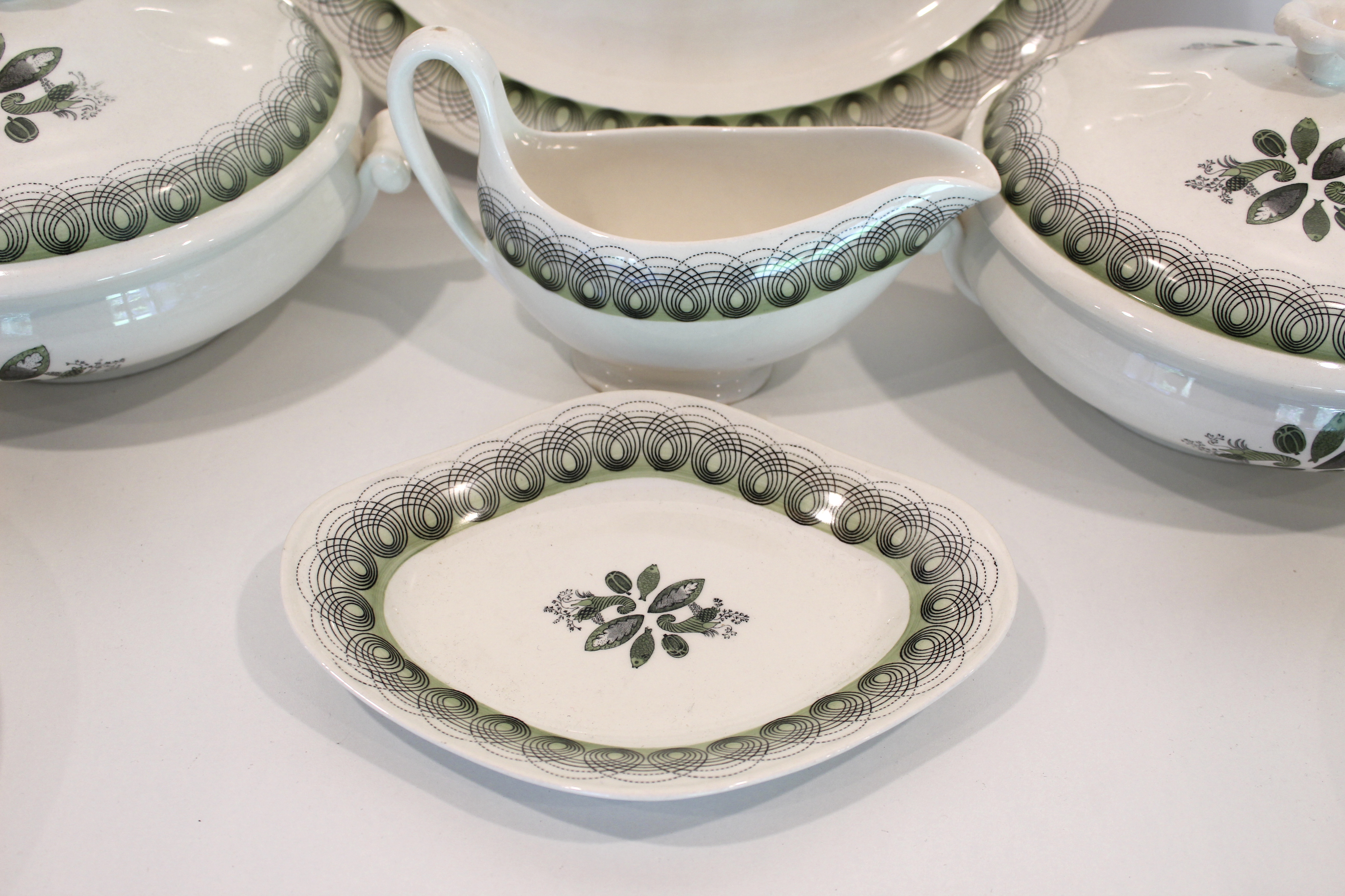 A lovely rare Eric Ravilious Persephone (Harvest festival) Wedgwood dinner service marked TL155B. - Image 7