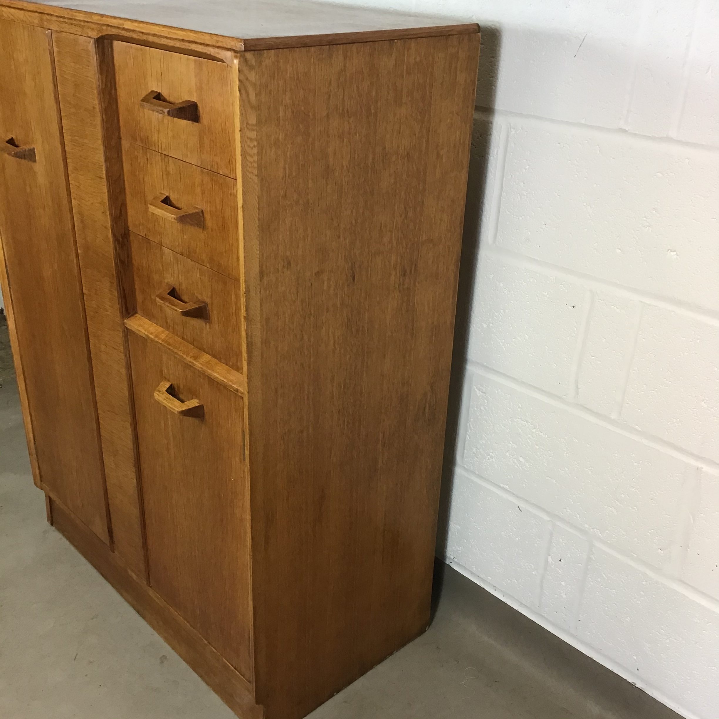 A E Gomme, G plan Brandon oak gentleman’s wardrobe - Image 9