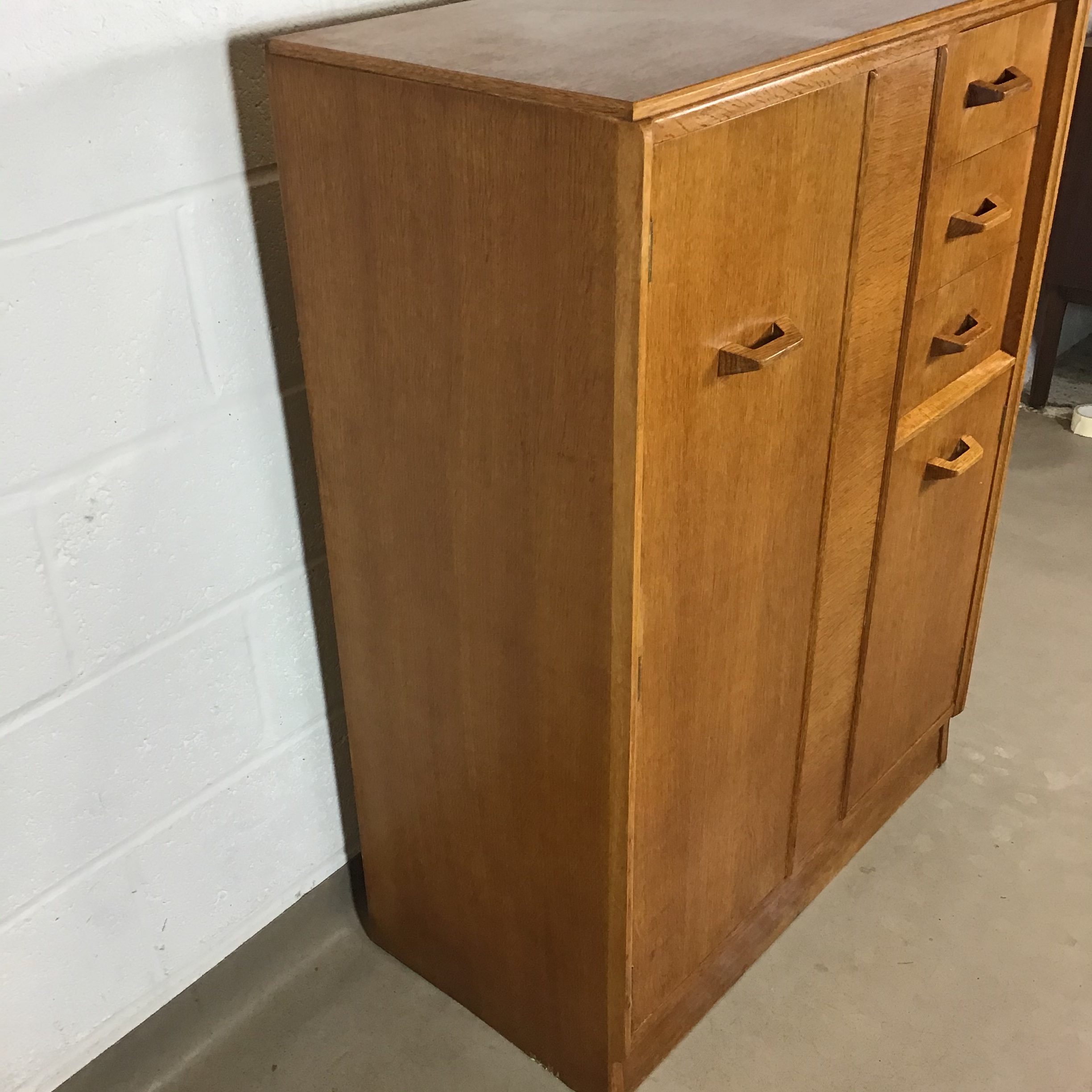 A E Gomme, G plan Brandon oak gentleman’s wardrobe - Image 8