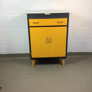An up cycled 1950’s kitchen unit larder.
