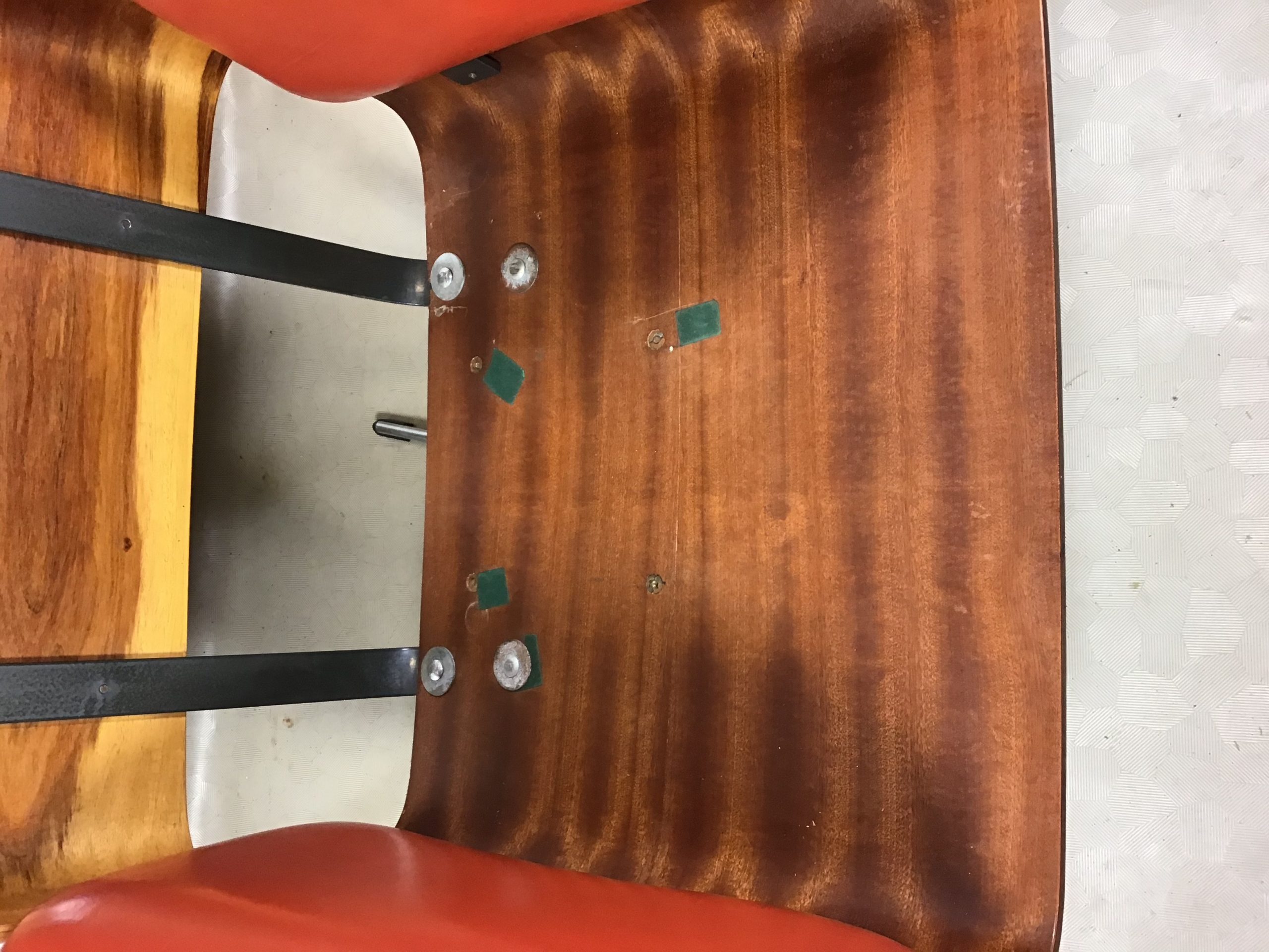 A 1960s/ 70s Guy Rogers teak and leather swivel chair. - Image 11