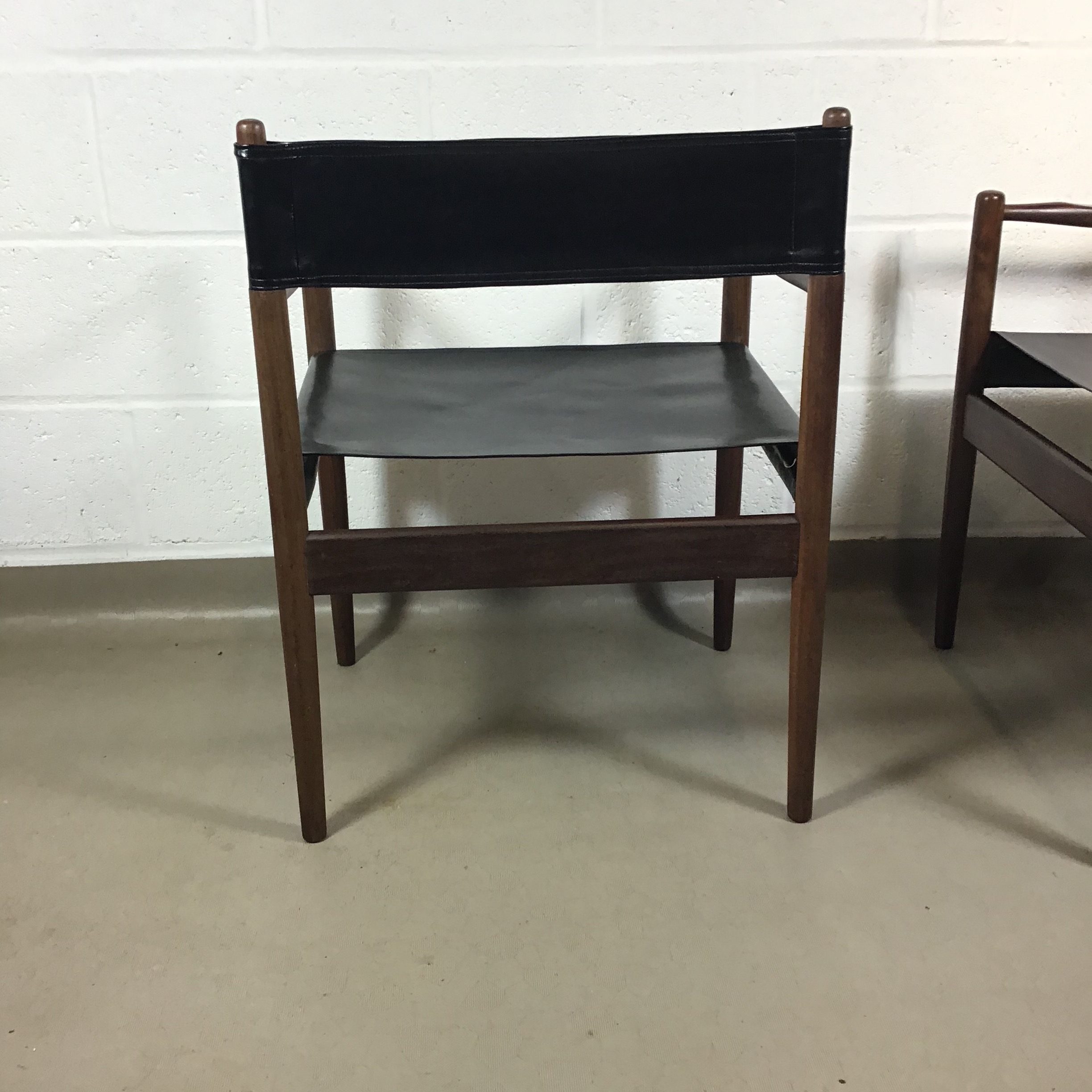 Two Danish Rosewood office/ desk/ carver leather director style chairs - Image 6