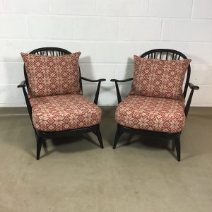 Ercol 203 armchairs, in Abraham Moon wool chalet fabric (one remaining)
