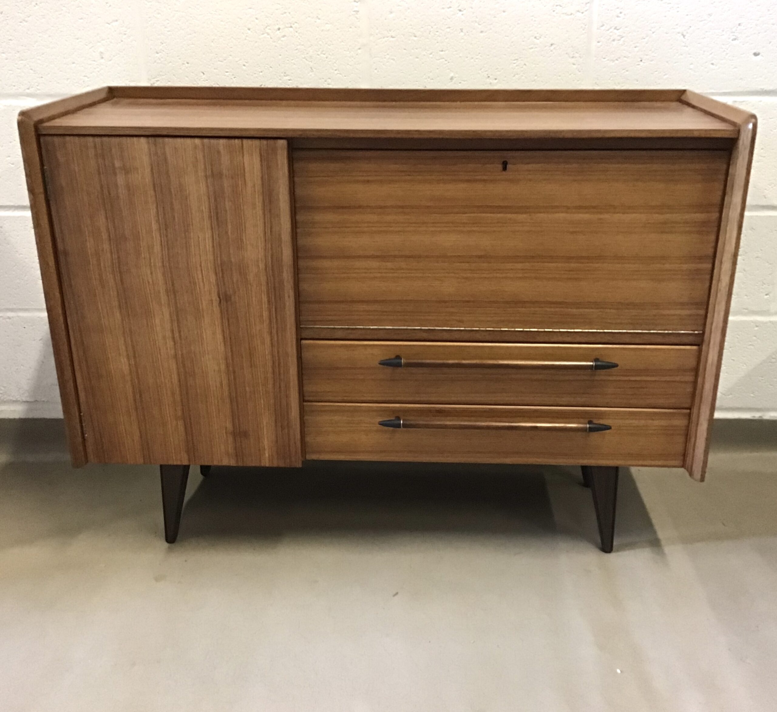 A 1960's Lebus links drink cabinet sideboard.