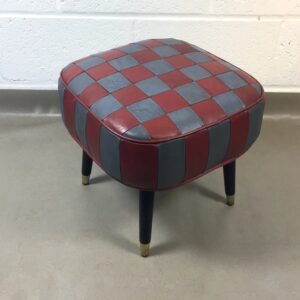A vintage patchwork leather Sherbourne footstool