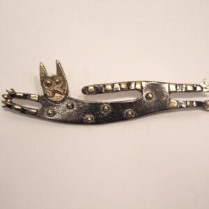 'Stretching Cat' Brooch