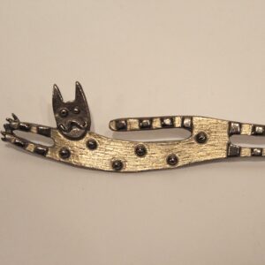 'Stretching Cat' Brooch