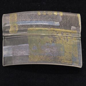 Large blue rectangular brooch