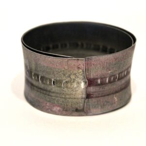 Red/wine and grey tone wrap bangle