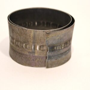 Green/blue and grey tone wrap bangle