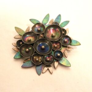 Titanium 'posy'  brooch