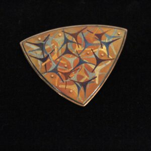 Titanium 'Windmill'  triangular brooch