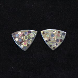 Titanium 'Kaleid'  triangular stud earrings