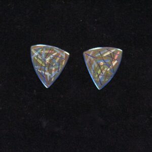Titanium 'Allover'  triangular stud earrings