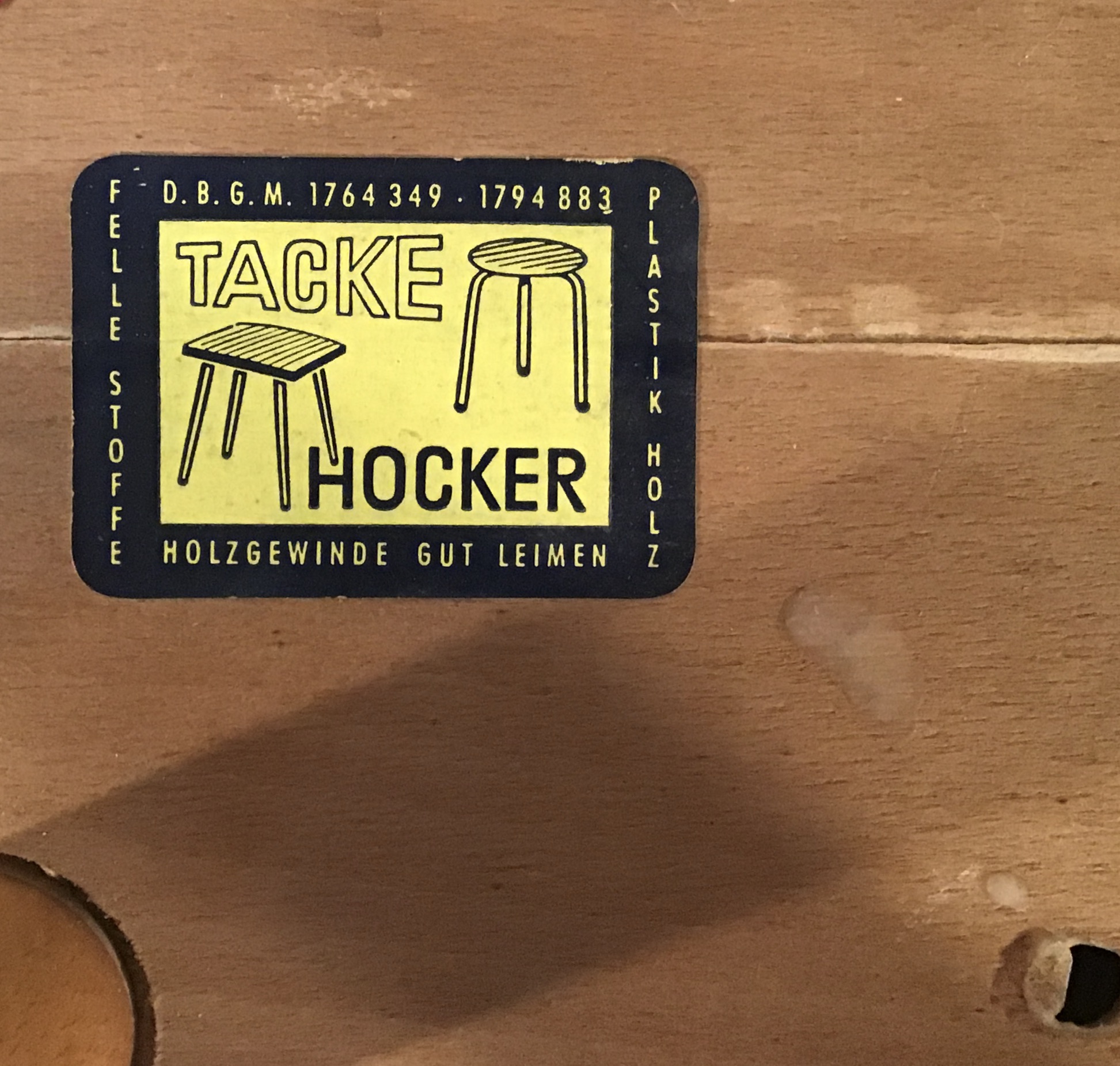 Pair of 1950's vintage tacke hocker stools - Image 5