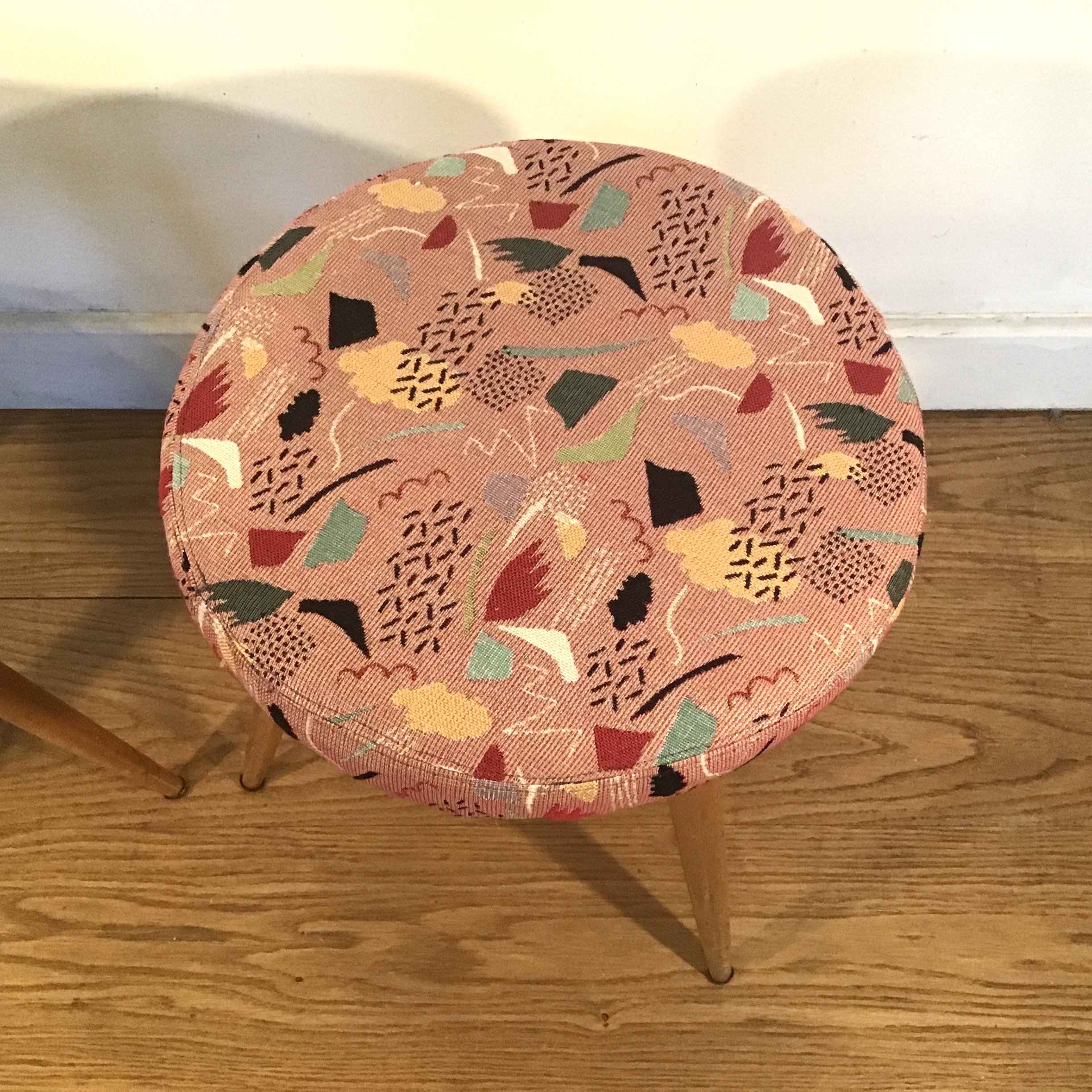 Pair of 1950's vintage tacke hocker stools - Image 3