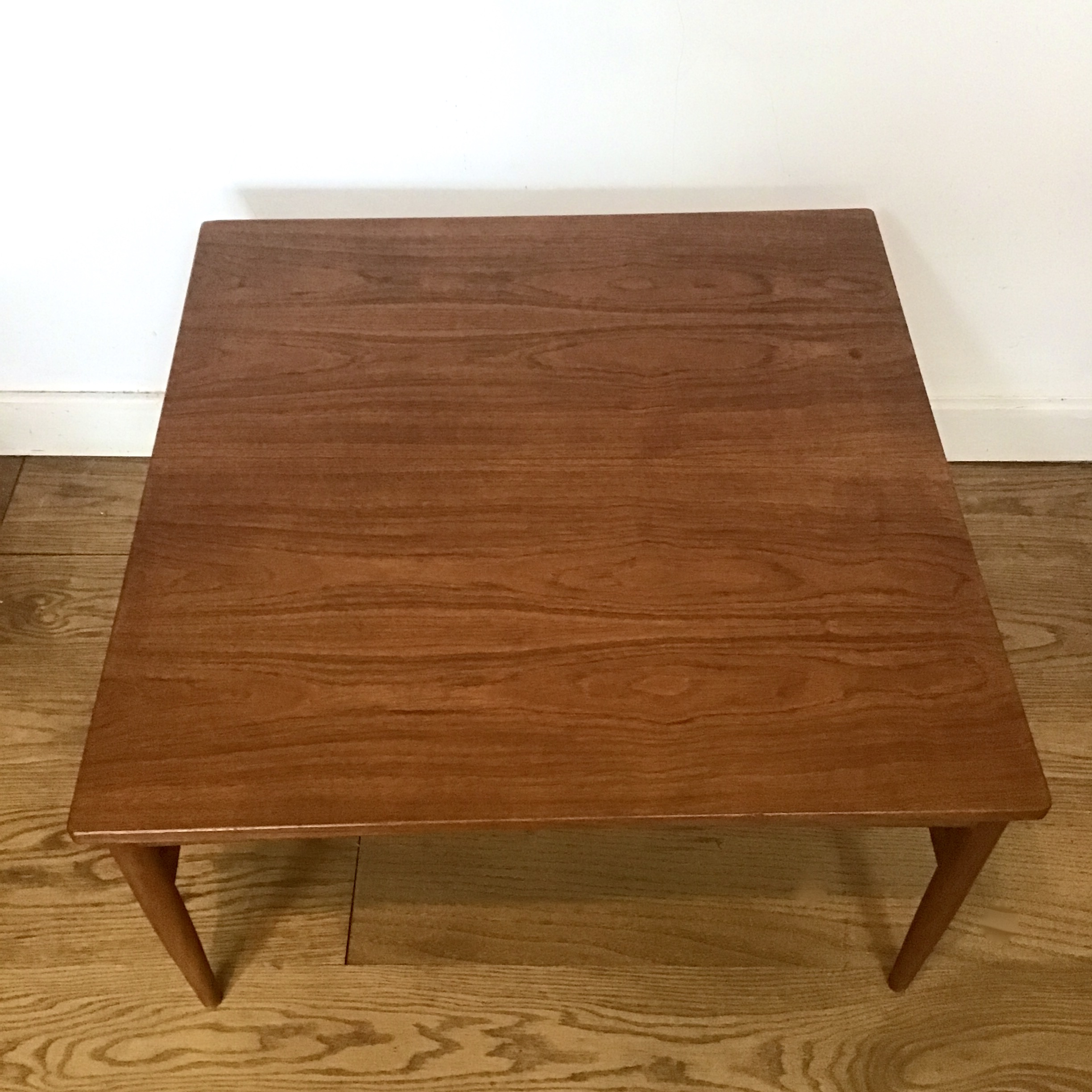 A 1960's large square teak coffee table - Image 4