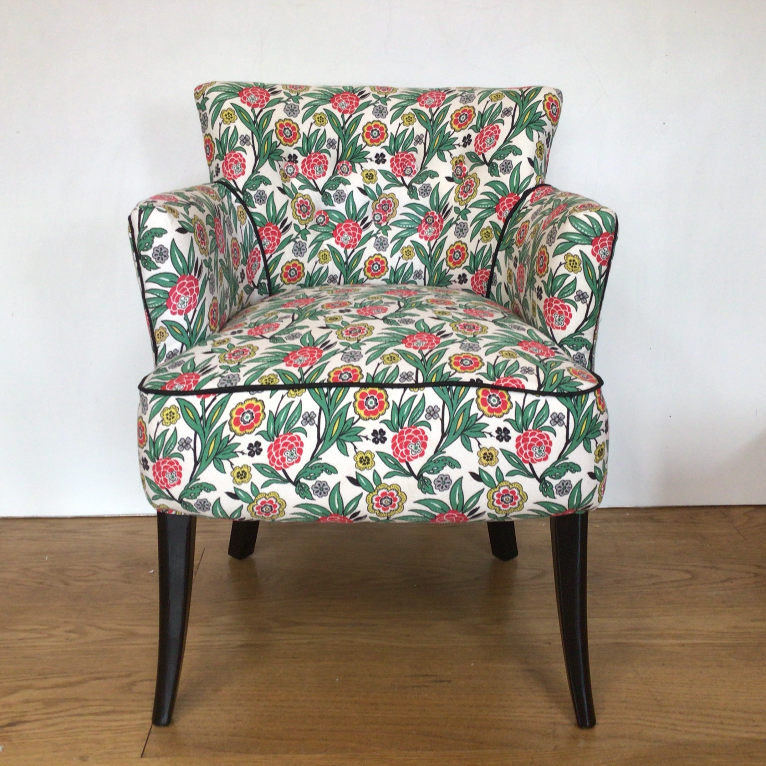 A lovely 1930's chintz chinoiserie/ Art Deco style Arm chair - Image 12